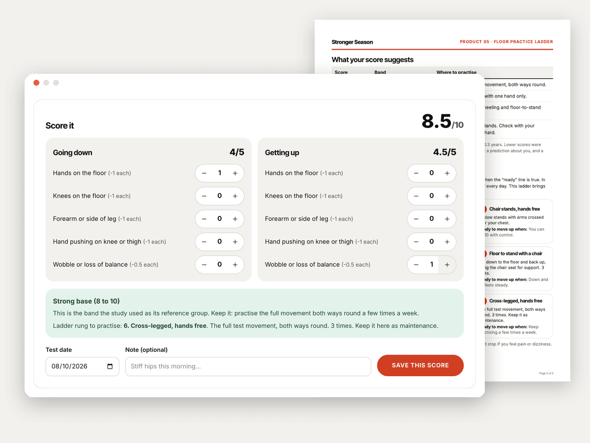 Preview of Floor Sit-to-Stand Test & Log